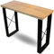 holz4home® Konsolentisch aus Massiver Eiche I 100x39x80 cm I Kleiner Tisch mit Stahlgestell I Exklusives Loft Design aus Hochwertigem Massivholz