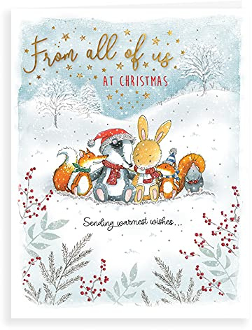 Traditionelle Weihnachtskarte aus den USA – 20,3 x 15,2 cm – Piccadilly Greetings