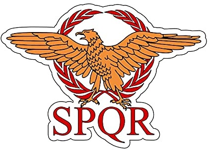 AMA SHOP Aufkleber Roma spqr Modell 1 aus PVC für Fensterbilder Wandaufkleber Auto Motorrad Wohnmobil Boot