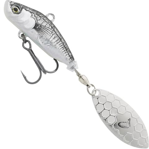 Savage Gear Jig Spinner zum Kunstköderangeln auf Raubfische 3D Sticklebait Tailspin 8cm 18g