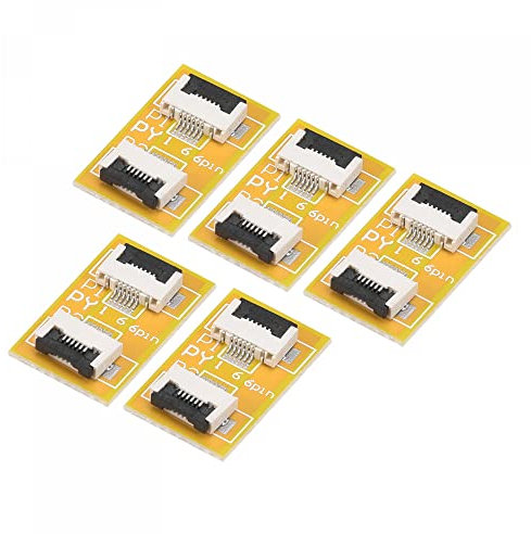 sourcing map FFC FPC Extensión Placa PCB Extensión ZIP HDD Conector 6 Pines Paso 0,5mm Una Cara para LCD 3D Impresora Cámara DVD TV Portátil Audio Paquetes 5