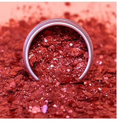 Biologisch abbaubarer Glitzerstein - roter Glitter - Rot