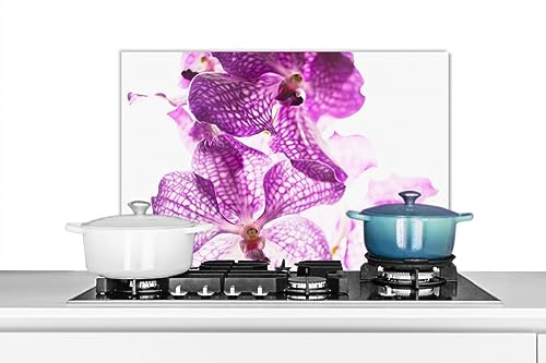Spritzschutz Küche Küchenrückwand Alu Poster Bilder 60x40 cm Lila Orchideen