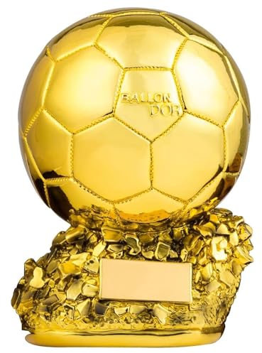 LNGODEHO Goldener Ballon, Fußball-Trophäe, Souvenir, Souvenir, Athleten-Weltmeisterschaft, Fußballspiel, Gedenkpreis, Fan-Geschenk, Heimdekoration (24,9 cm)