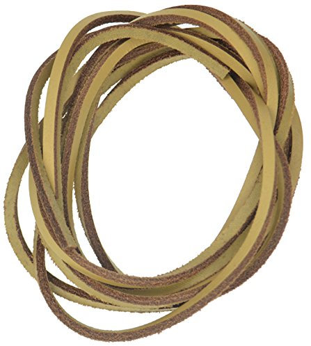 znatoo Cordones de cuero para zapatos de cubierta, topsiders, zapatos de barco, 46 pulgadas de largo, Natural, Talla única
