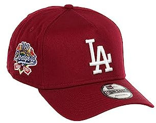 New Era Los Angeles Dodgers MLB 100 Anniversary Sidepatch Cardinal 9Forty A-Frame Snapback Cap - One-Size