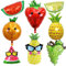 8 Stück Hawaii Ballons, Hawaii Tropical Party Ballons, Riesen Ananas Ballon, Wassermelonen Ballon, Tropischen Ballons für Hochzeit, Garten Party Deko, Beach Party Dekoration (A)