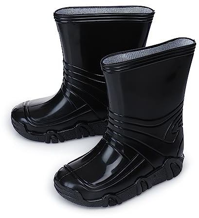 ESTRO Stivali da Pioggia Bambino - Stivali Bambino Pioggia Stivaletti Pioggia Bambino Stivaletti Gomma Bambina Stivali Gomma Bambina ZW01 (31/32 EU, ZW01 Nero)