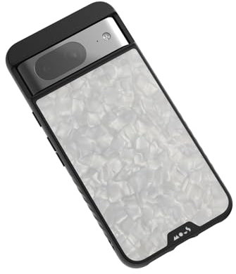 Mous for Google Pixel 8 Case MagSafe Compatible - Limitless 5.0 - White Acetate - Protective Pixel 8 Case - Shockproof Phone Cover