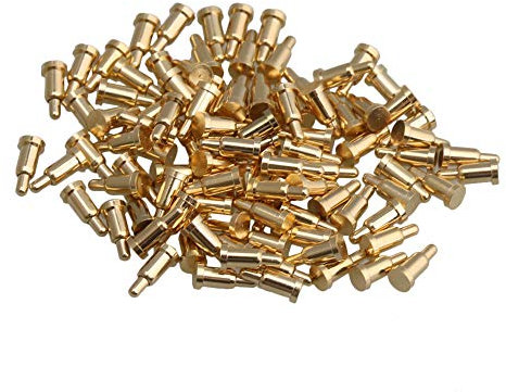 BQLZR 2mm Dia 4.5mm Höhe Goldene Kupfer Feder Strom Pogo Pins Sonden Anschlüsse