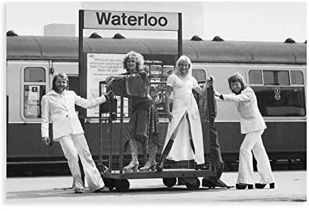 SORECI Poster der Abba Pop Group Leinwandposter, Wandkunst, Dekordruck, Bild Gemälde für Wohnzimmer, Schlafzimmer, Dekoration, ungerahmt, 30 x 45 cm