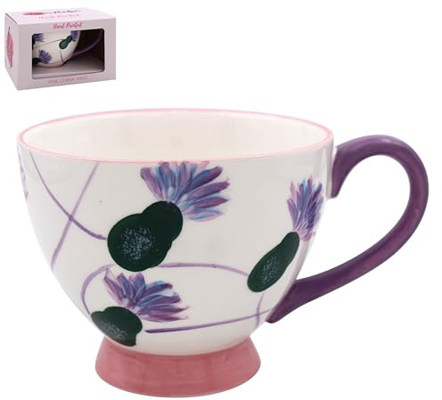 Lesser & Pavey Beautifully Designed Footed Mug | Footed Mugs for Tea & Coffee with Great British Designs | Thistle Coffee Mugs & Tea Cups for Home, Office or Shops -Lynsey Johnstone