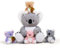 OUOZZZ 5 Stück Koala Kuscheltier Set, 30cm Weich Koala Plüschtier mit 4 Baby im Bauch - Baby Geburtstagsgeschenk für Mädchen Jungen Kinder