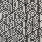 Kt KILOtela - Bedruckter Leinenstoff, Dekoration, Polster, Kissen, Vorhänge, Tagesdecken, Taschen, Tischdecken, 100 cm Länge x 280 cm Breite, geometrisch, Oslo, Schwarz – 1 Meter