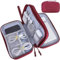 Teskyer Borsa Organizer Cavi, Impermeabile, Borsa Porta Accessori da Viaggio, Borsa Accessori Elettronici, Borgogna