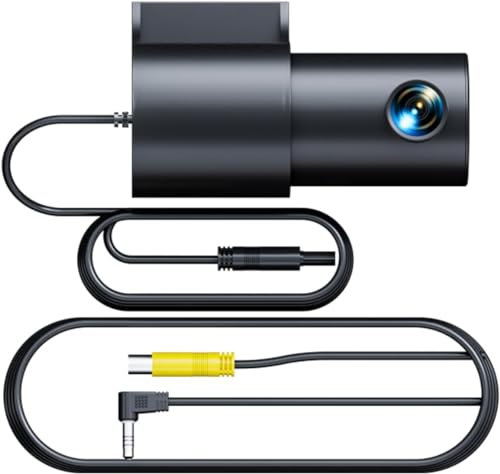 GKU D600C Backup Camera, 1080P Rear Cam Comes with Extension Cable (19.69ft), Supports 360° Rotation, 150° Degrees Viewing Angle, Car Rear View Parking Reverse Backup Camera Kit - Black