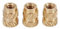 Gewindeeinsatz M1.4 M1.6 Gewinde knurrte Messinggewinde Wärme Set Wärmesistentem Einbettungsmutter for Telefon(M1.6x3x2.5 (100pcs))