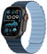 HITZEE Compatible con Cinturino Apple Watch 49/46/45/44/42/41/40/38mm, Cinturini Magnetico in Morbido Silicone Compatibile per iWatch Ultra 2 Serie 10 9 8 7 SE 6 5 4 (44/45/46/49, Blu scuro/Blu cielo)