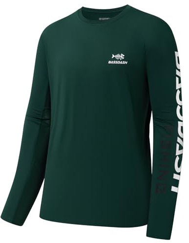 Bassdash Fishing T Shirts for Men UV Sun Protection UPF 50+ Long Sleeve Tee T-Shirt