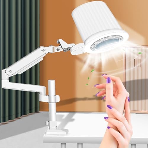 Lakenbroade 80W Nail Dust Collector Vacuum Cleaner with LED Light, Professional Nail Salon Vacuum Cleaner