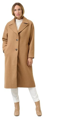 RICANO Tiziana – Damen Wollmantel mit Reverskragen, Knopfverschluss und 60% Wolle – Zeitlose Eleganz für Frühling & Herbst