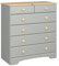 Kommode LIV Sideboard Kiefer massiv Holz Schlafzimmer Aufbewahrung Schrank grau - skandinavisches Design