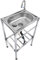 Évier en Acier Inoxydable,Évier de Cuisine Lavabo à Une Cuve,Evier Autoportant Simple avec Robinet,Evier 1 Bac pour garage/buanderie/Jardin/camping,Facile À Nettoyer