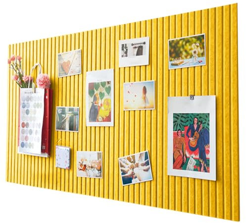 Penbinmall 60 x 40cm große korkplatte große Pinnwand,dekorative korkwand aus Filz,0,9cm dick,faltbare Fototafel mit selbstklebendem Klebeband,filz selbstklebend visionboard,pinnadeln filz,orange