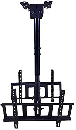 QWAXTRIW TV STANDV Montaje de Pared Dual Pantalla TV Montaje para Techo de TV para 32-60 Pulgadas Telescoping Altura Ajustable Soporte de TV con Carga de 110 lbs,