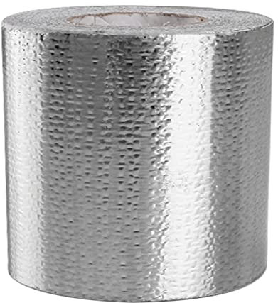jiingekk Hitzeschutzband, Thermo-Barriere-Folienband, wärmereflektierendes Klebeband, Hitzeschutzband, Hochtemperatur-Bandageband für Schlauch und Auto, Silber, 10 m x 5 cm