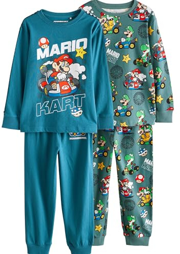 NEXT Jungen Schlafanzug mit Jogginghose Baumwolle, 2er-Pack