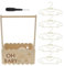Baby Geschenk Korb mit Griff 34x23x17,5 cm, Babykorb mit 5x Kleiderbügel, Babykisten Holz Glatt Gratfrei Einfach Montieren für Babyparty Geburtstagsfeier