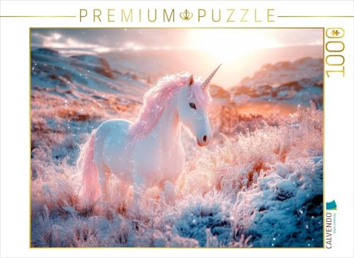 CALVENDO Puzzle Einhorn im Glanz der Morgensterne | 1000 Teile Lege-Größe 64 x 48 cm Foto-Puzzle für glückliche Stunden