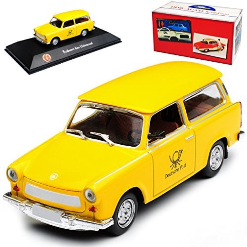 Trabant 601 Universal Kombi Gelb Deutsche Post 1964-1990 DDR 1/43 Atlas Modell Auto