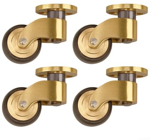4 Stück Antik Messing Rollen, Heavy Duty Silent Wheel Möbelroller, verwendet für Couchtisch Racks und Regale