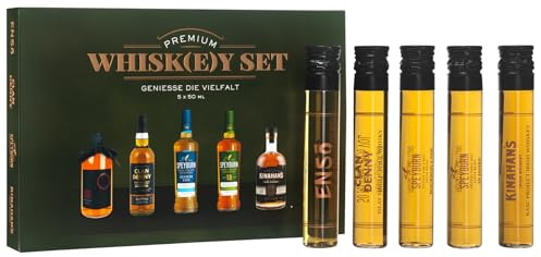Whisky Tasting Box | 5× 0,05l | Miniaturen aus Japan, Schottland & Irland | Internationales Whisky Geschenkset | Ideal zum Verkosten & Verschenken