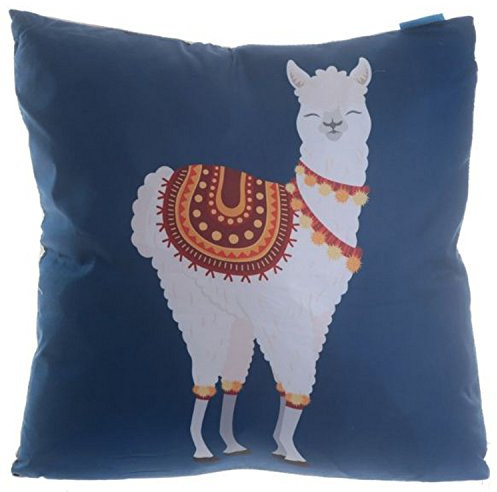 Puckator Alpaka-Kissen mit Einsatz, lustiges Design, für Heimdekoration, gemischt, Höhe 44 cm, Breite 49 cm, Tiefe 12 cm, Bezug 45 x 47 cm, Kissen 50 x 49 x 10 cm