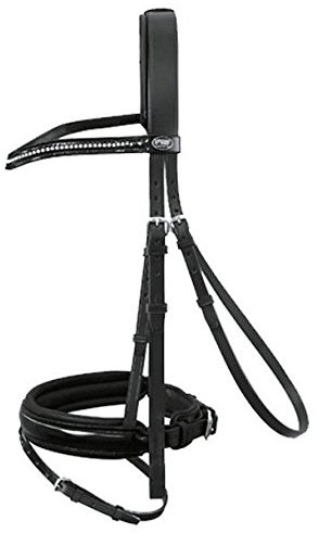 Passier Trense Apollo Lackleder schwarz mit Messing oder Edelstahl, Größe:Pony, Beschläge:Edelstahl