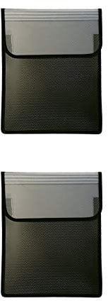 VELOFLEX Heftbox Velobag Ordnungsmappe A4, Klettverschluss (Schwarz, 2X Heftebox)