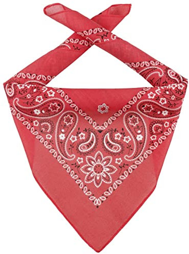Lipodo Bandana Tuch Damen/Herren/Kinder - Kopftuch in Koralle aus 100% Baumwolle - Multifunktionstuch in Einheitsgröße (55 x 55 cm) - vielfältige Tragemöglichkeiten