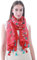 Lina & Lily Damen Schal mit Blumen Bestickt in Verschiedenen Farben (Rot)