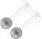 KJM Fashion 2 STK Durchsichtig Bioflex Labret Monroe 1,2 mm 16 g 8mm 5/16 3mm Bereifte Kugel Marilyn Monroe Cartilage Madonna Ohrringe Piercing Schmuck 2052