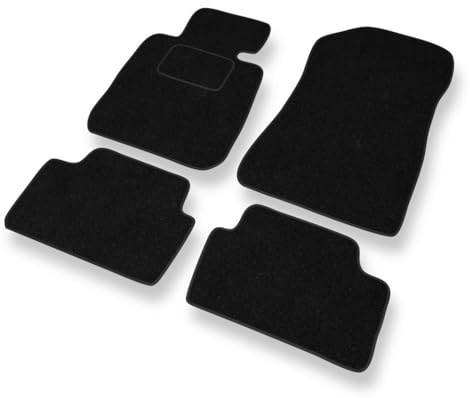 Mossa Fußmatten Auto passend für BMW 1er E81/E87 2004-2013 4 STK. schwarz S | Coupé, Hatchback