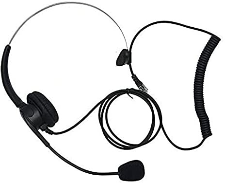 TOOLSTAR Telephone Headset, RJ11 Mono Phone Headset with Noise Cancelling Mic, Microphone, Comfort Fit Headband Call Center Headset Headphone for Desk Telephone