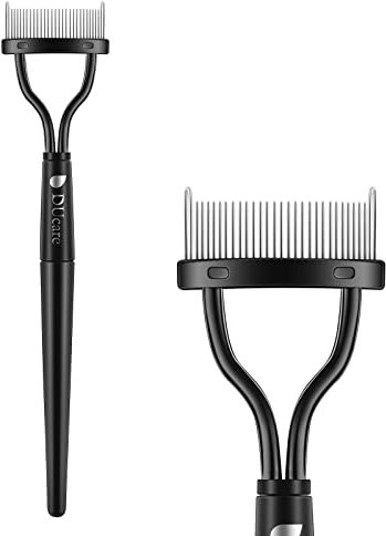 DUcare Peigne à Cils pliable Séparateur de Cils Séparateur de Cils à Dents Métal pour le Soin des Cils