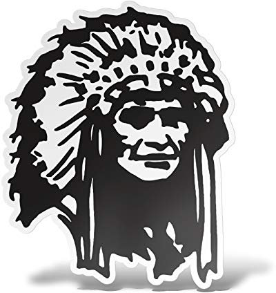 erreinge Aufkleber Native American Indian Aufkleber PVC-Form Für Abziehbild Tapete Auto Moto Helm Camper Laptop - 10 cm