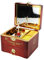POHOVE Boîte à musique rotative en bois pour coiffeuse, boîte à bijoux musicale ballerine, tiroir de rangement pour bijoux, boîte à musique pour adultes et enfants