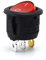 AUTOZOCO Interruptor redondo basculante de 3 vias ON/OFF 6A (Rojo)