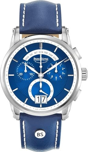 Bruno Söhnle Unisex Analog Quarz Uhr mit Kalbsleder Armband 17-13117-341