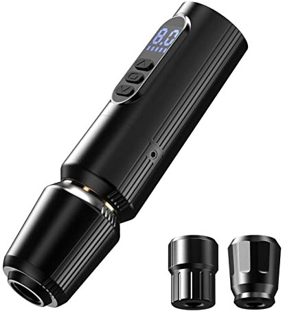 STIGMA Tattoo Wireless Rotary Machine Professionelle Coreless Motor Tattoo Pen 2000mAh Batterieleistung mit 2 Stück Griffen EM149-1-FBA